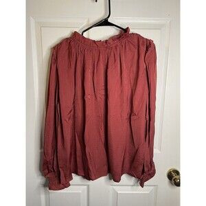Women’s Unbranded Red Long Sleeve Blouse Size Large NWOT
